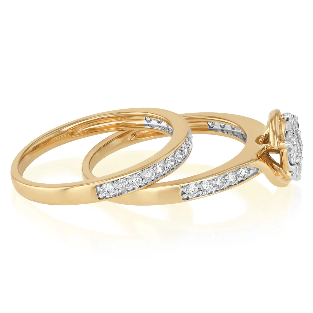 0.70 Carat Diamond Bridal Set Ring in 9ct Yellow Gold - Image 2
