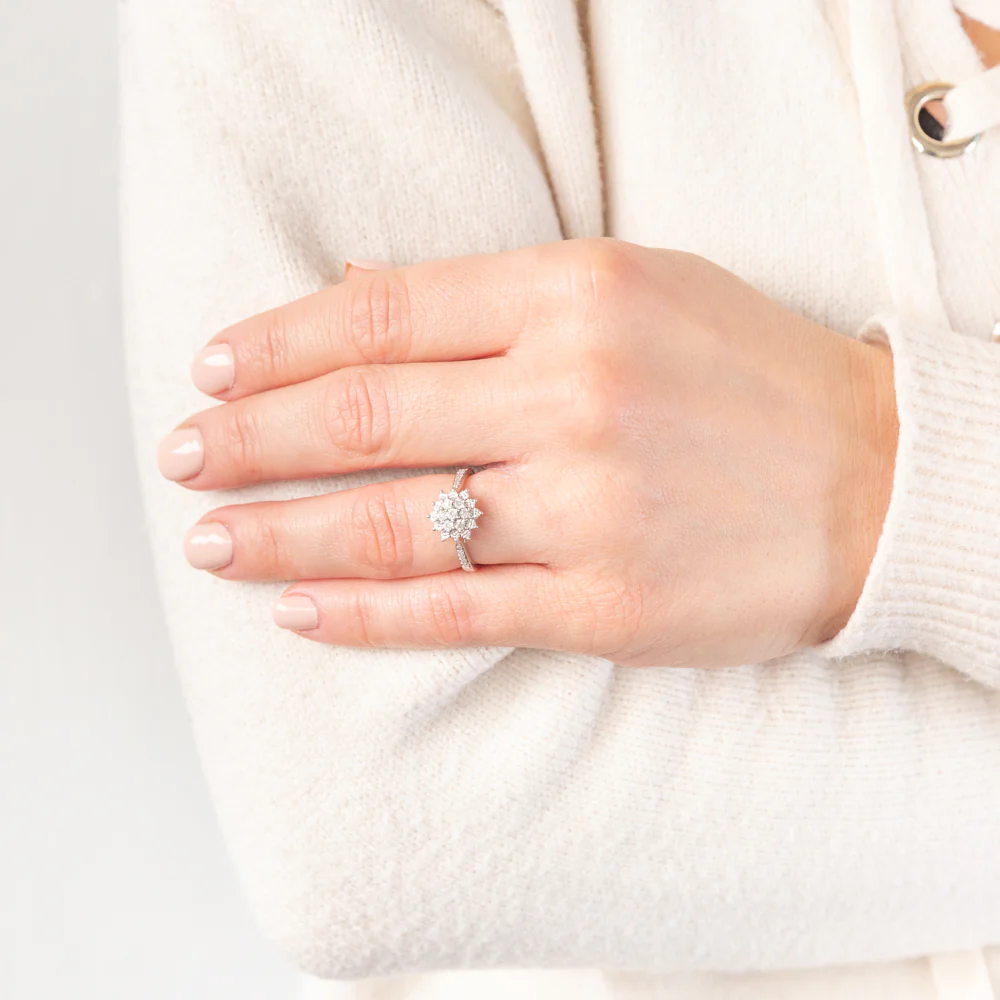 1/10 Carat Diamond Ring in Sterling Silver - Image 2