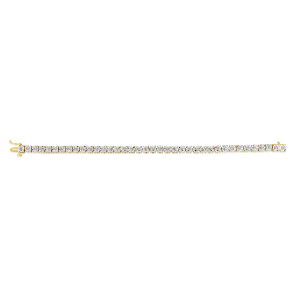 1/4 Carat Diamond 18.5cm Bracelet in Gold Plated Sterling Silver - Image 2