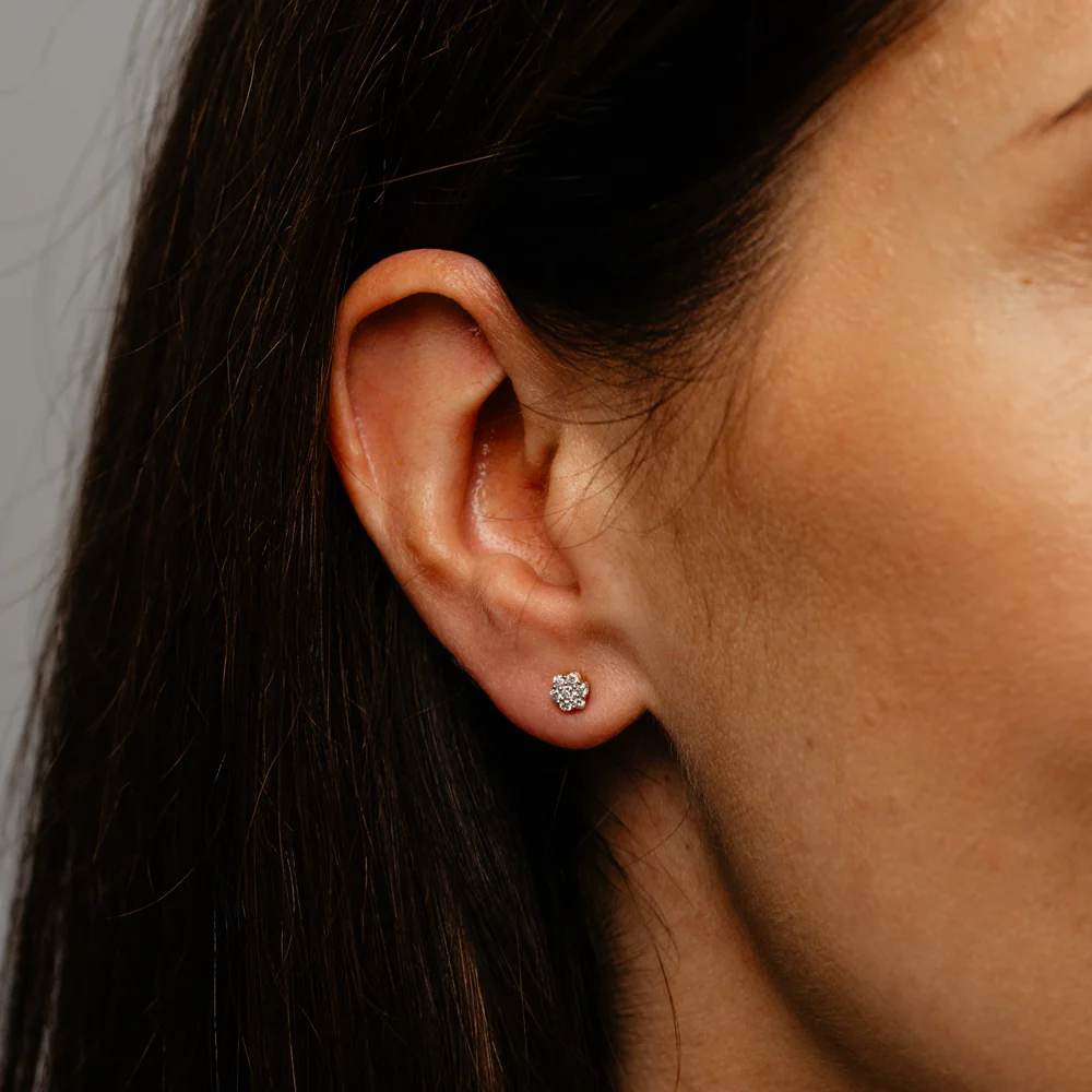 1/6 Carat Diamond Stud Earrings in 9ct Yellow Gold - Image 3