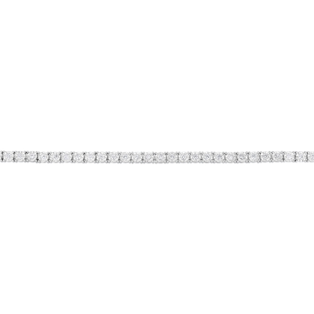 1 Carat Diamond Tennis Bracelet in 9ct White Gold
