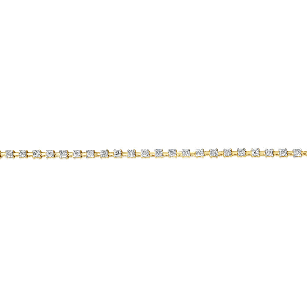 1 Carat Diamond Tennis Bracelet in 9ct Yellow Gold - Image 4