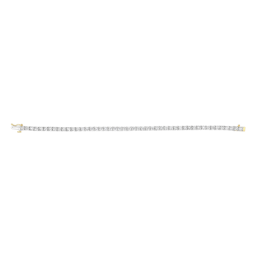 1 Carat Diamond Tennis Bracelet in 9ct Yellow Gold - Image 3