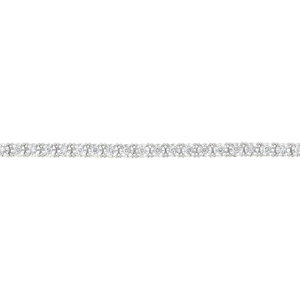 1 Carat Diamond Tennis Bracelet in 9ct Yellow Gold - Image 4