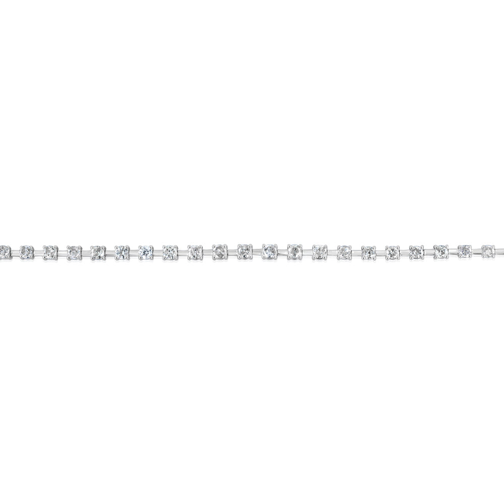 2 Carats Diamond Tennis Bracelet 17.5 cm in 9ct White Gold - Image 3