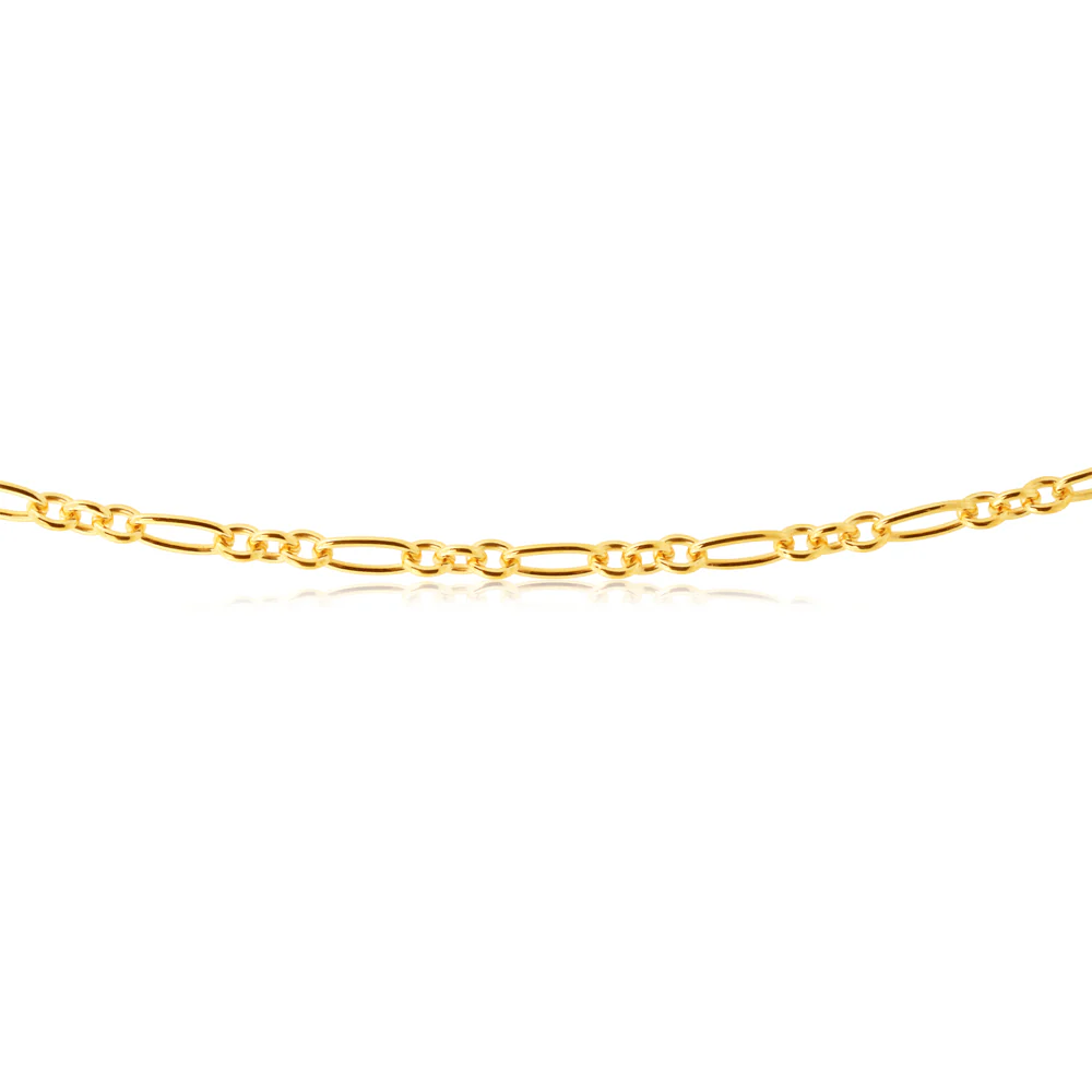 9ct Silver Filled Figaro 45cm 80 Gauge Chain - Image 2