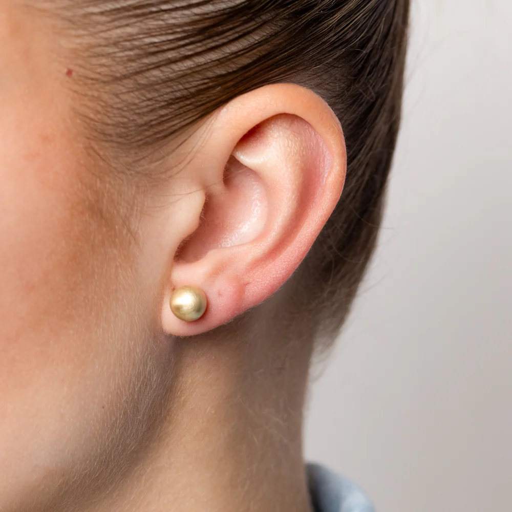 9ct Yellow Gold 8mm Polished Ball Stud Earrings - Image 2