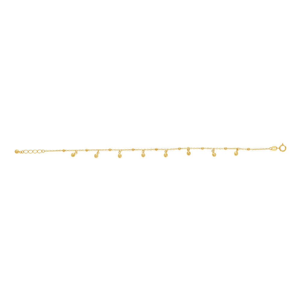 9ct Yellow Gold Ball Chain Bracelet - Image 2