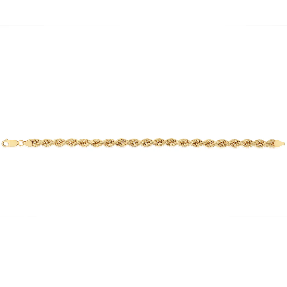 9ct Yellow Gold Copper Filled 21cm Rope Bracelet - Image 2