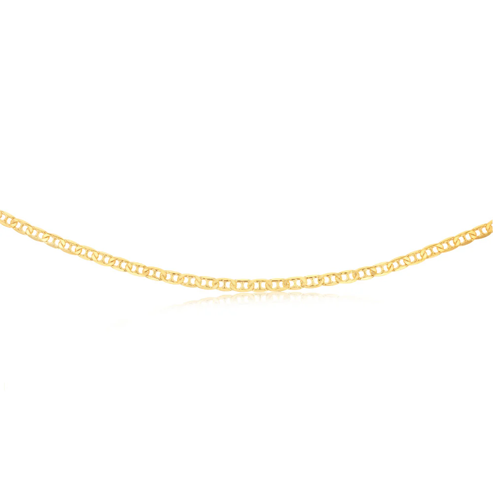 9ct Yellow Gold Silver Filled Anchor 120 Gauge 60cm Chain - Image 2