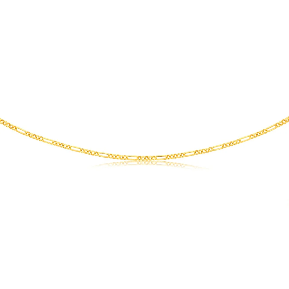 9ct Yellow Gold Silver Filled Fancy 45cm Chain - Image 2