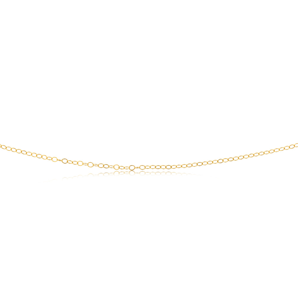 9ct Yellow Gold Silver Filled Fine 40+5cm Chain - Image 2