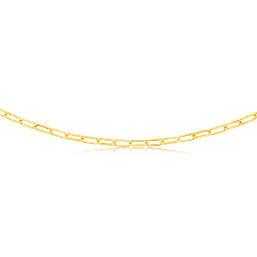 9ct Yellow Gold Silver Filled Long Belcher 50cm Chain - Image 2
