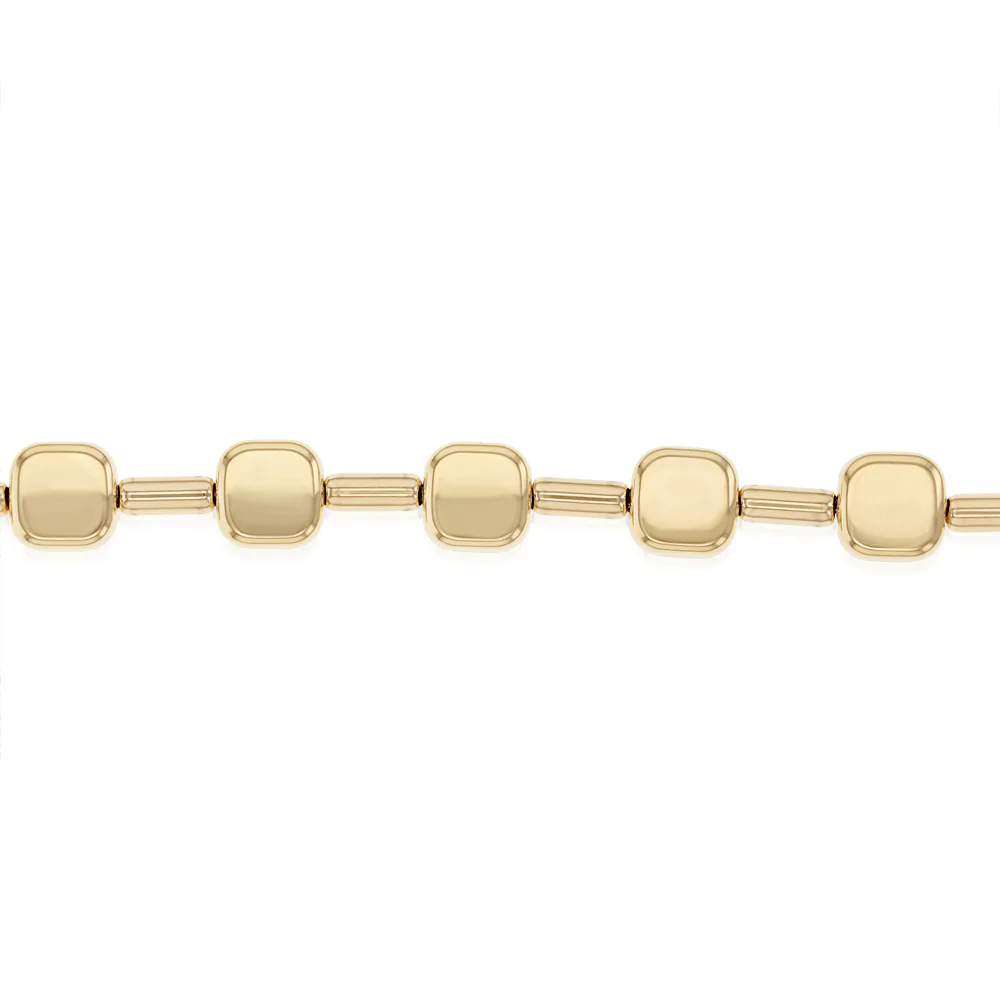 Box Style Fancy 19cm Bracelet in 9ct Yellow Gold - Image 3