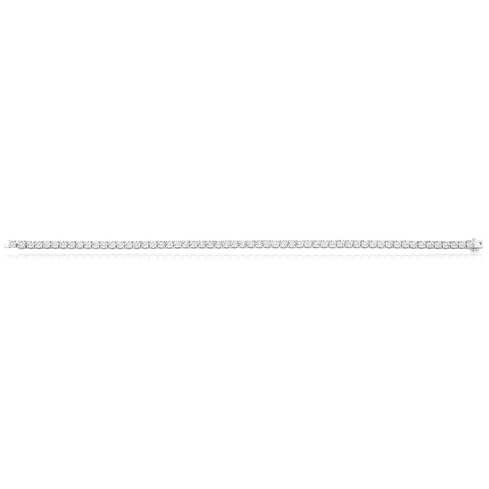 Flawless 9ct White Gold Tennis Diamond Bracelet (TW=1.00ct) - Image 2