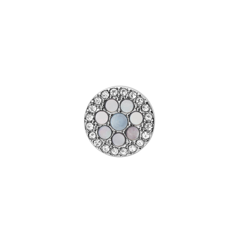Fossil Silver Plated Stainless Steel Blue Mosaic Stud Earring - Image 2