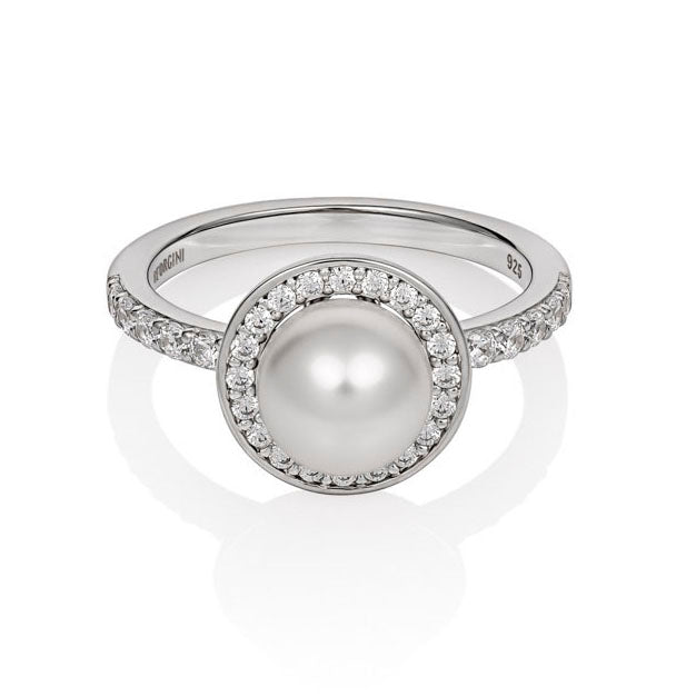 Georgini Heirloom Sterling Silver Fresh Water Pearl Always Ring