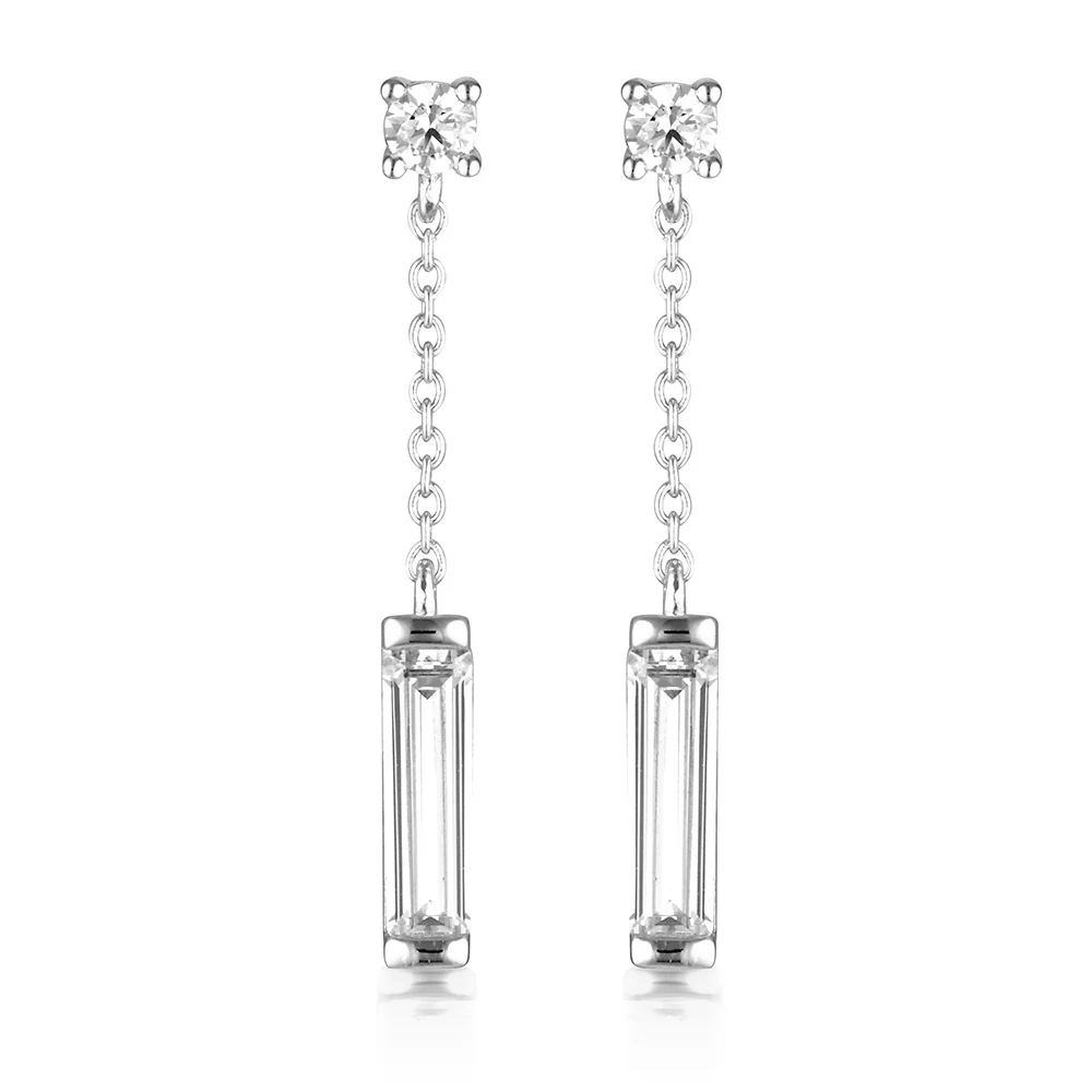 Georgini The Layered Edit Sterling Silver Tlieta Drop Earrings
