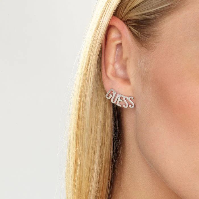 GUESS Script Stud Earrings SST - Image 3