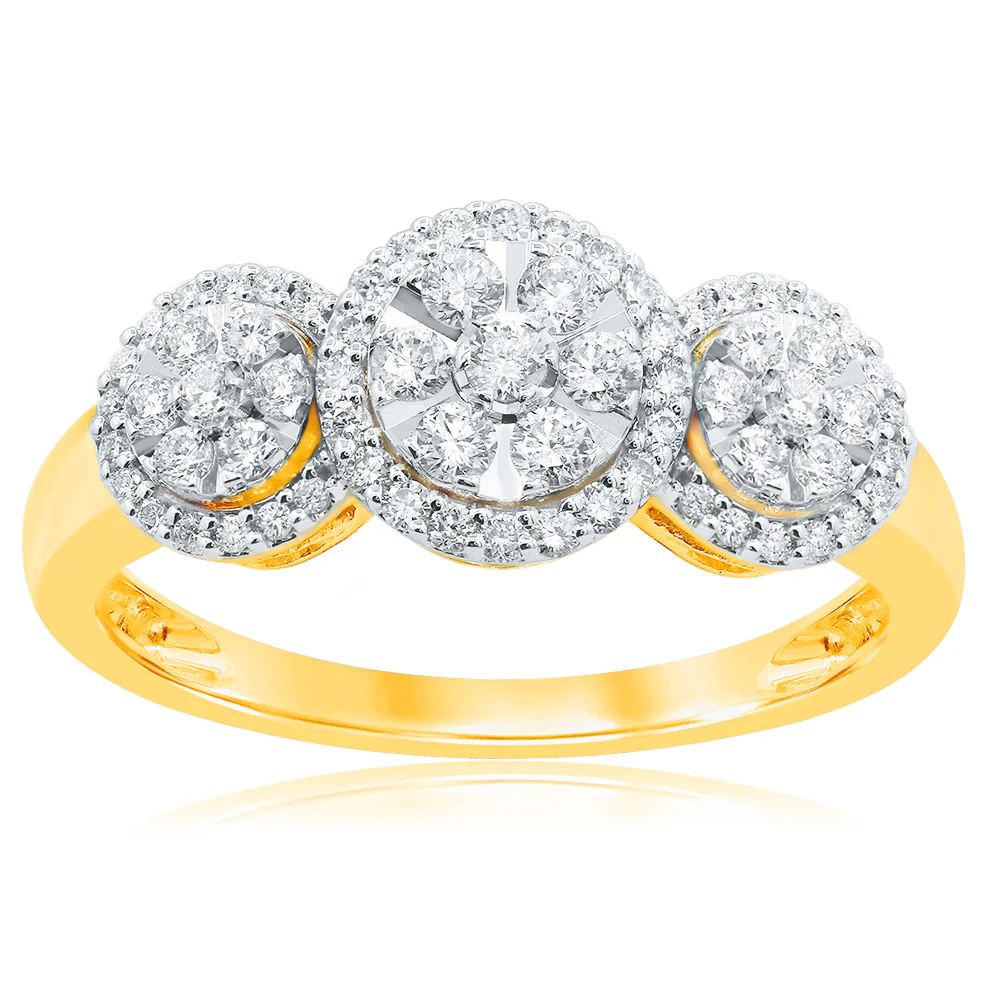 Luminesce Lab Grown 0.45 Carat Diamond Ring in 9ct Yellow Gold