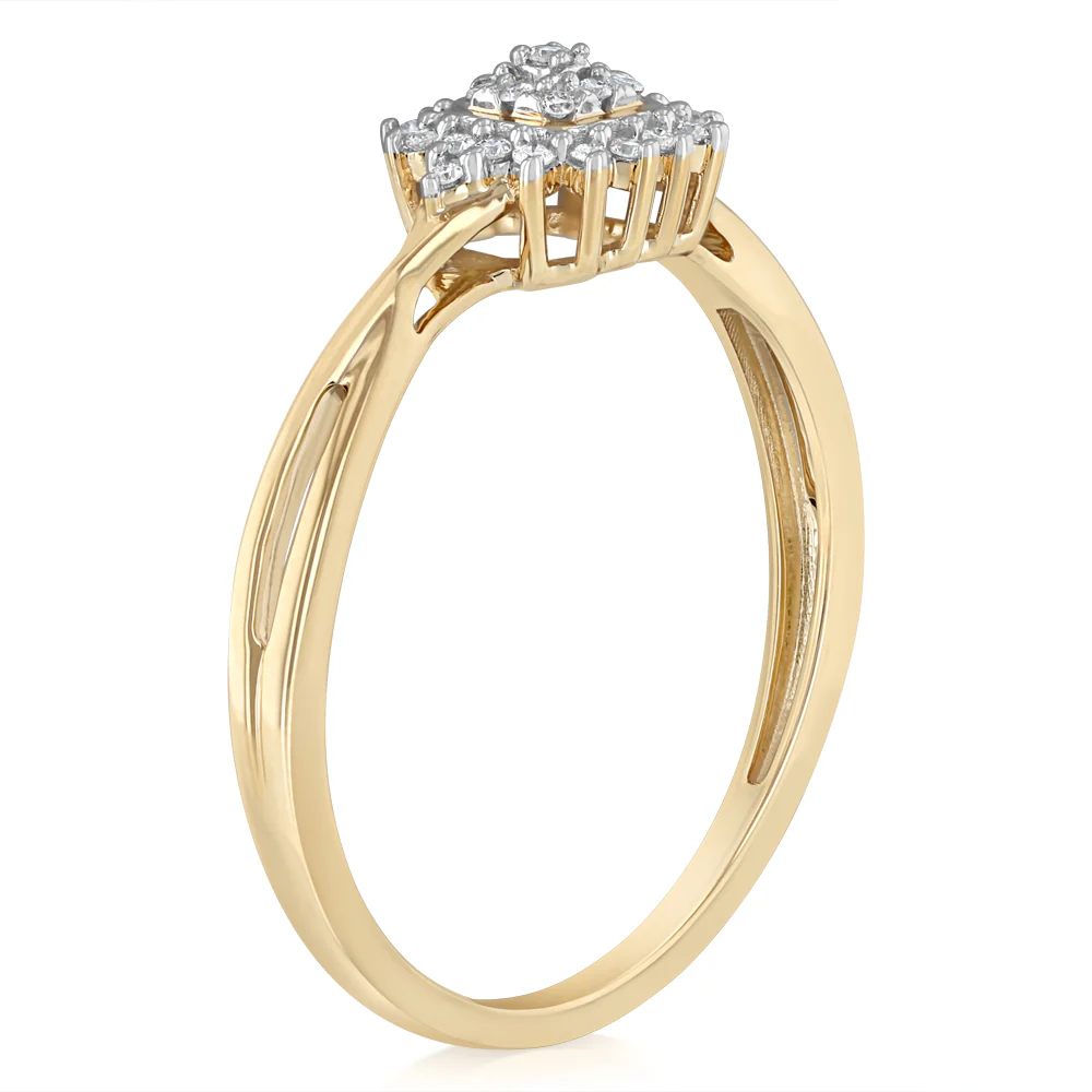 Luminesce Lab Grown 1/10 Carat Diamond Ring in 9ct Yellow Gold - Image 3