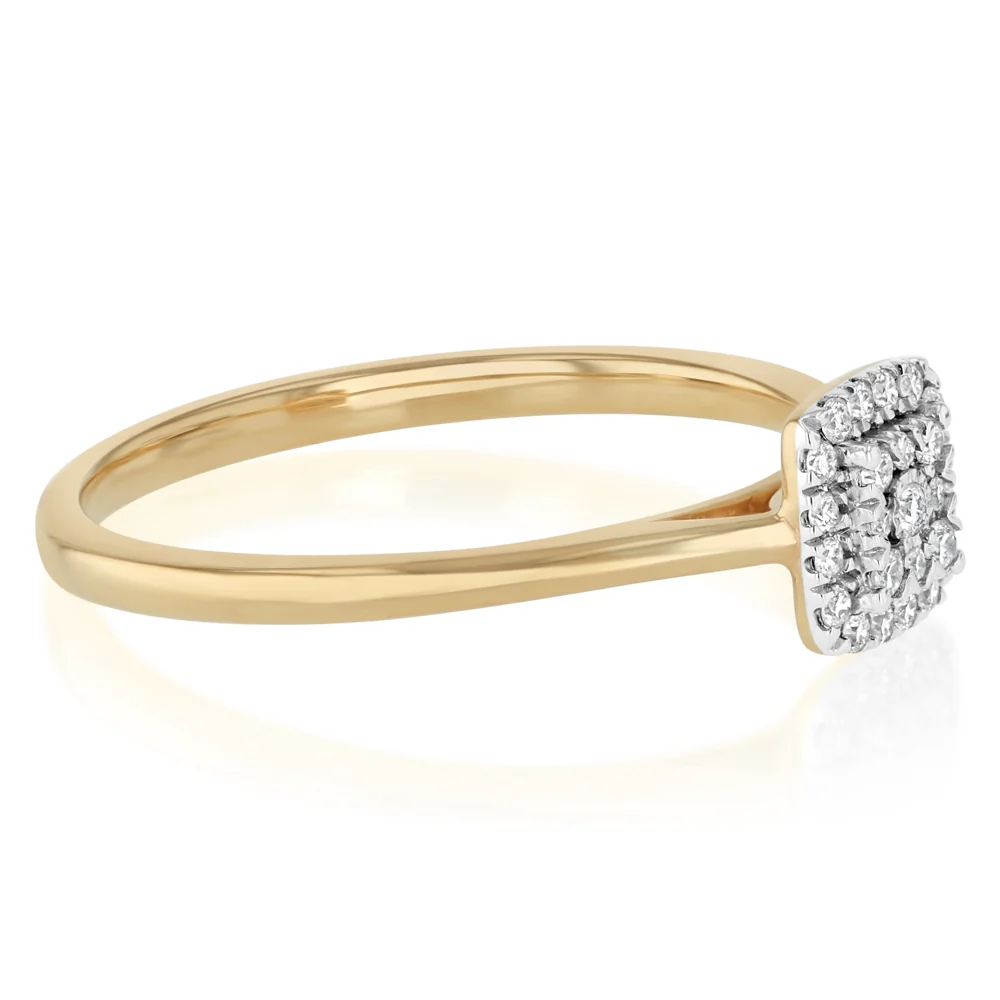 Luminesce Lab Grown 1/10 Carat Diamond Ring in 9ct Yellow Gold - Image 2
