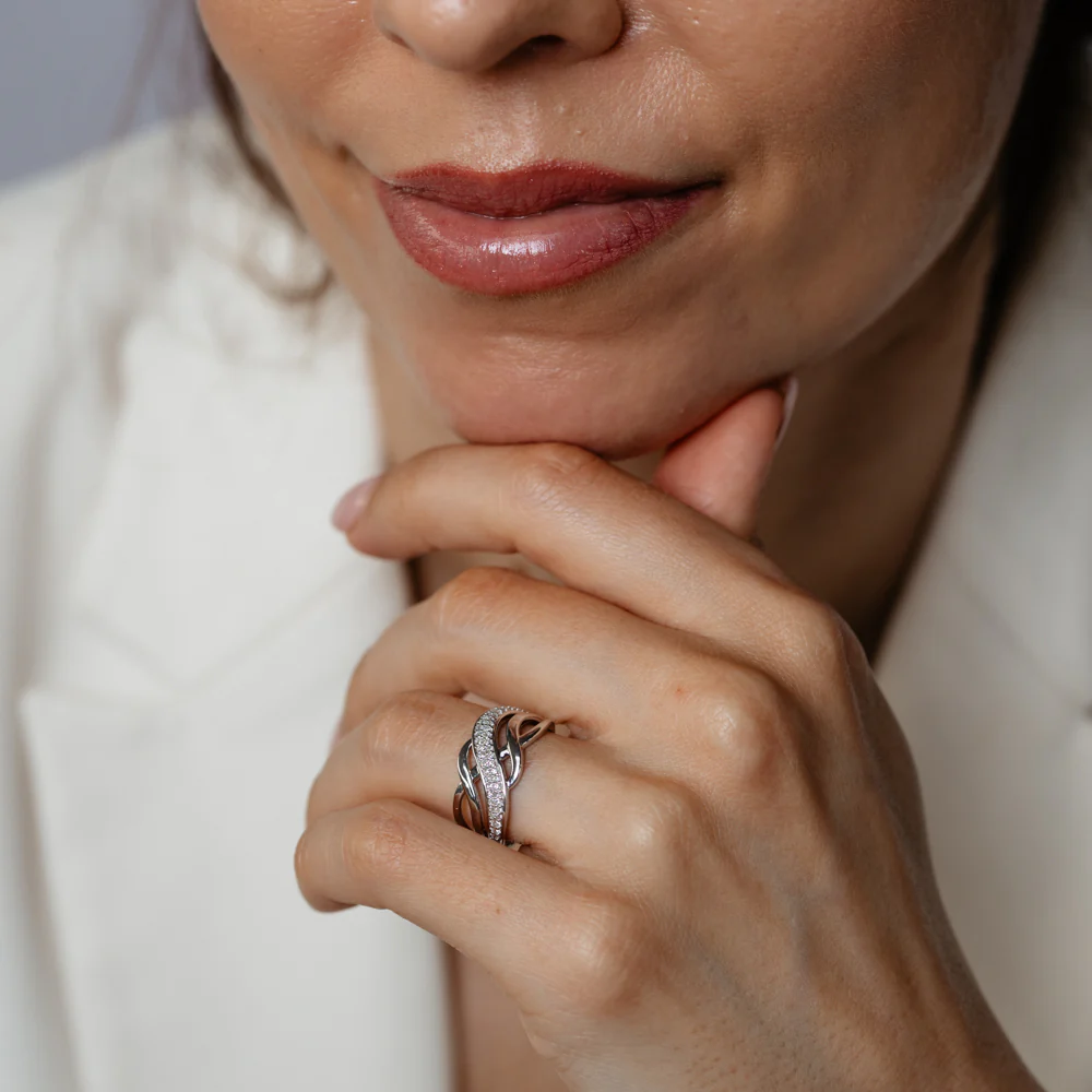 Luminesce lab Grown 1/5 Carat Diamond Ring in Sterling Silver - Image 5