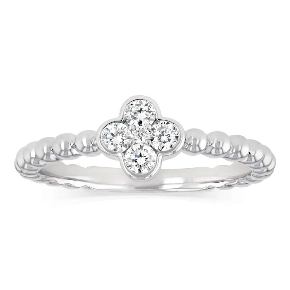 Luminesce Lab Grown 1/5 Carat Diamond Ring in Sterling Silver