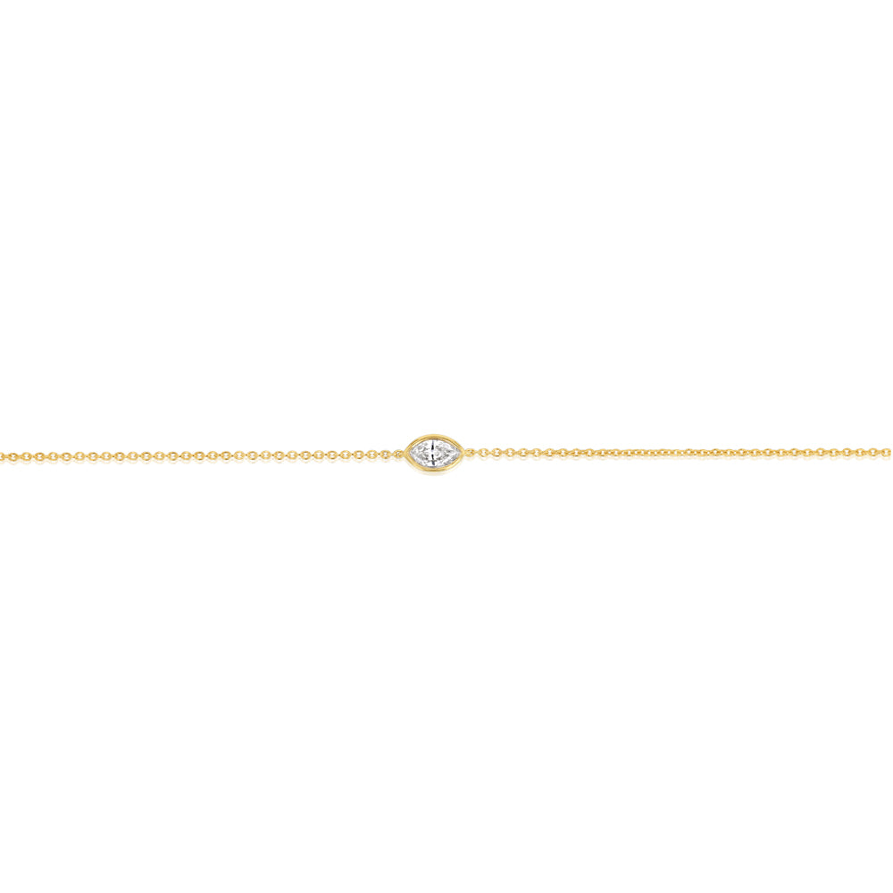 Luminesce Lab Grown 1/6 Carat Diamond Bracelet in 9ct Yellow Gold - Image 2