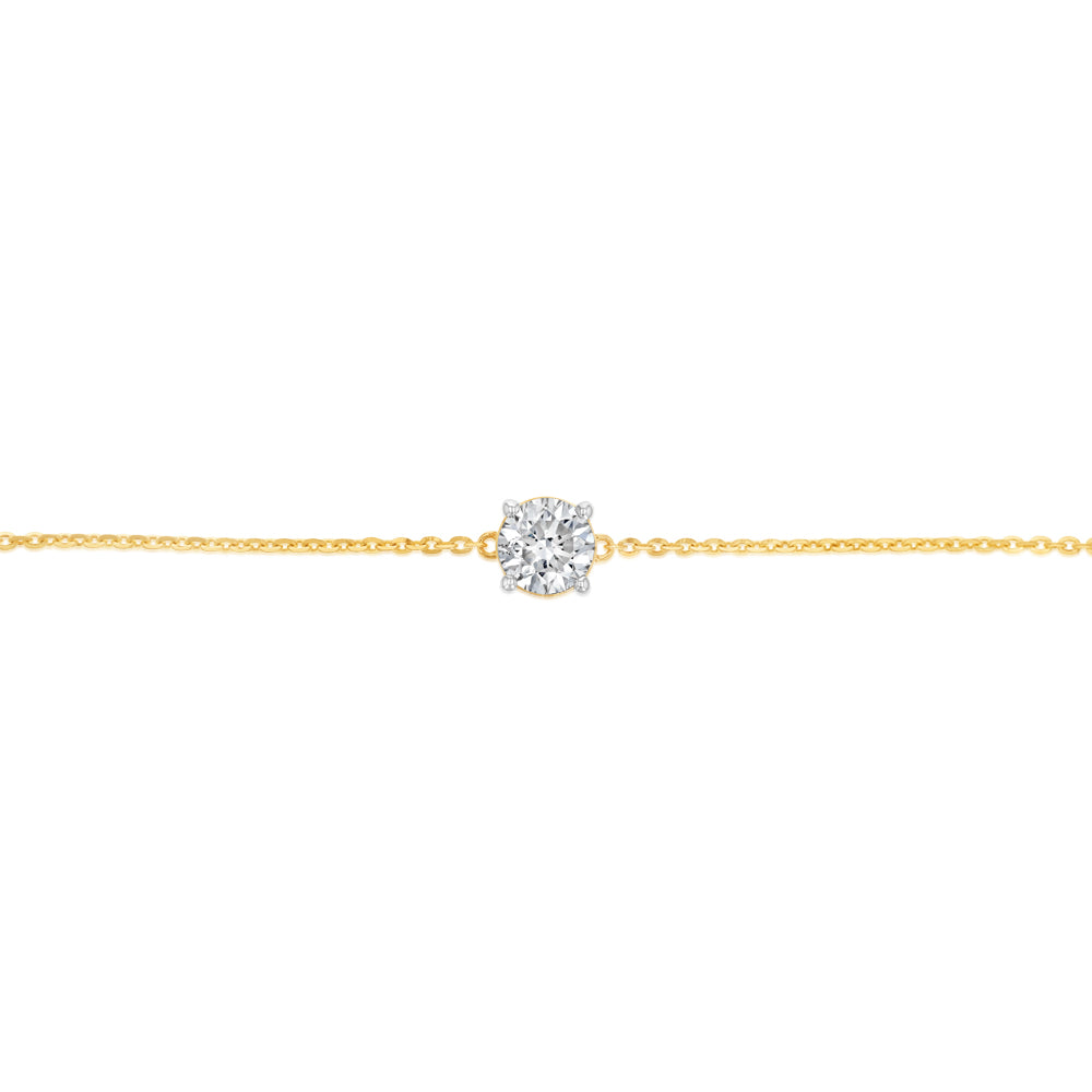 Luminesce Lab Grown 1 Carat Diamond Adjustable Bracelet in 9ct Yellow Gold - Image 3