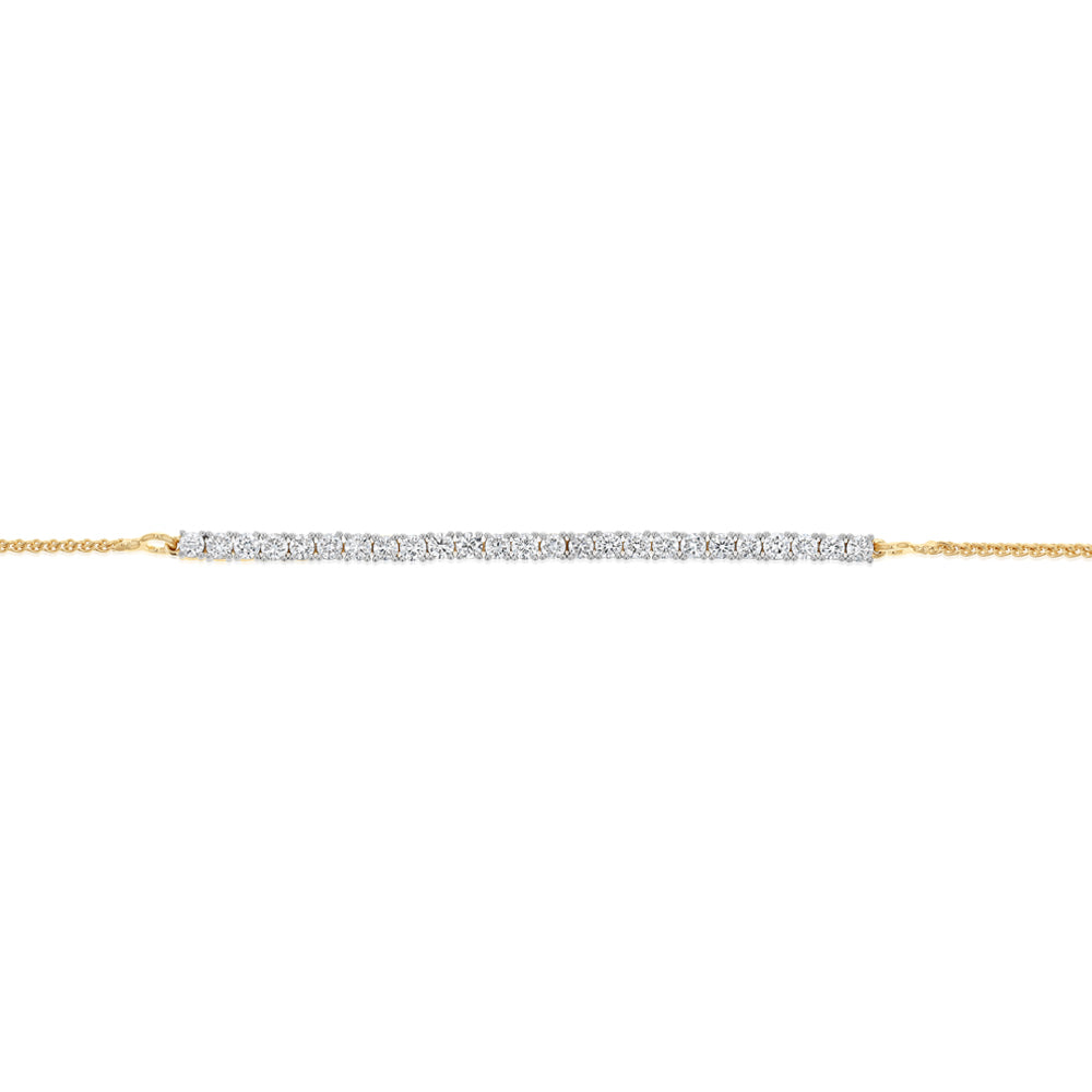 Luminesce Lab Grown 1 Carat Diamond Bolo Bracelet in Gold Plated SterlingSilver - Image 2