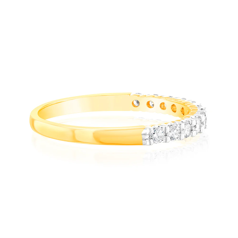 Luminesce Lab Grown 18ct Yellow Gold 1/3 Carat Diamond Eternity Ring - Image 2