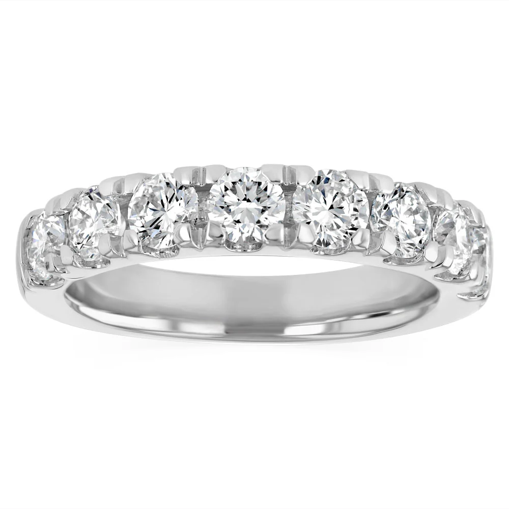 Luminesce Lab Grown 2 Carat Diamond Eternity Straight Ring in Sterling Silver