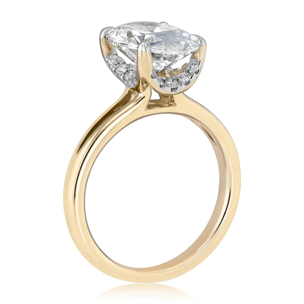 Luminesce Lab Grown 3.18 Carat Diamond Ring in 9ct Yellow Gold - Image 2