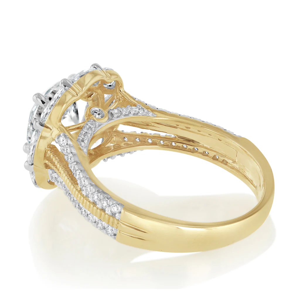 Luminesce Lab Grown 3.25 Carat Diamond Ring in 9ct Yellow Gold - Image 4