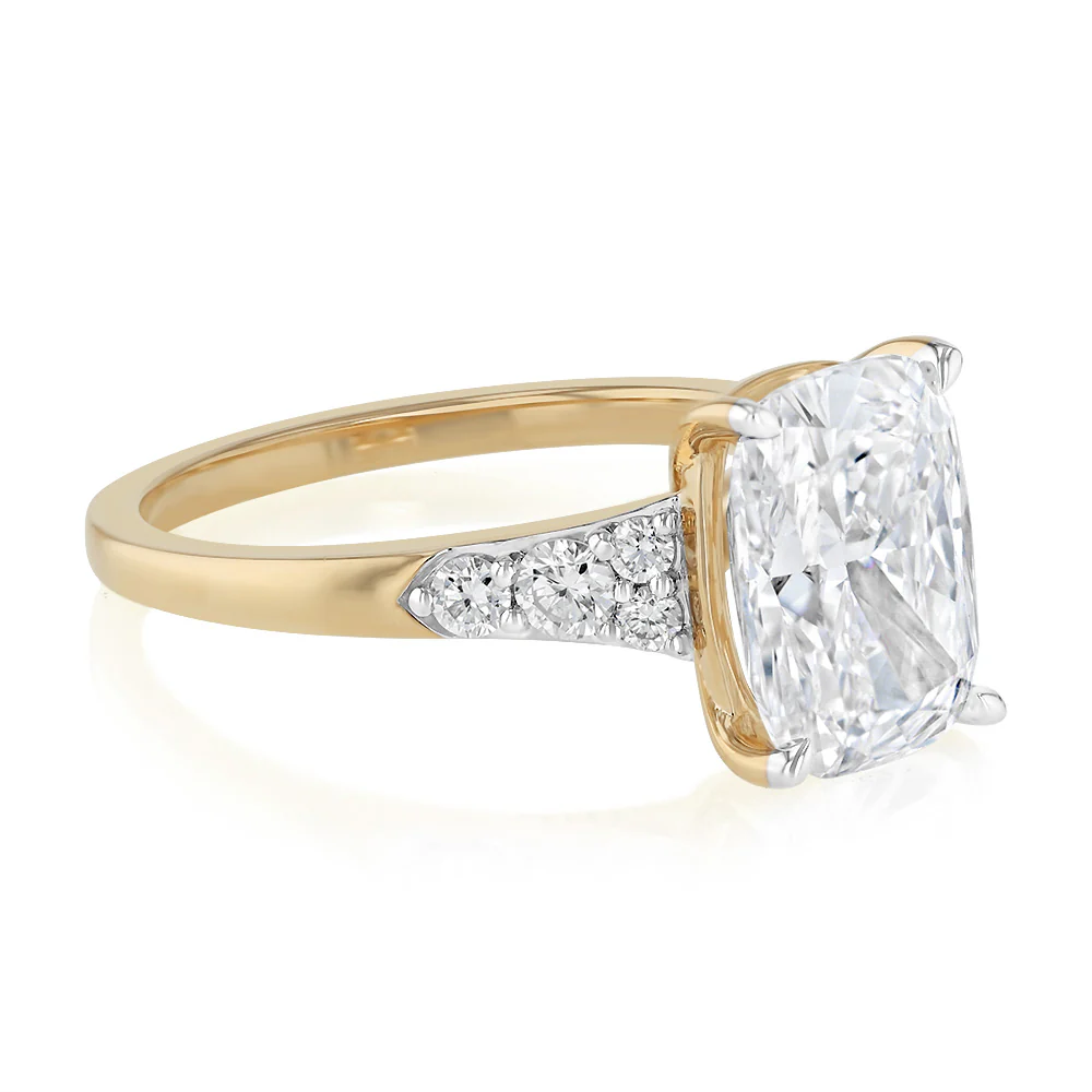 Luminesce Lab Grown 3.26 Carat Diamond Ring in 9ct Yellow Gold - Image 2