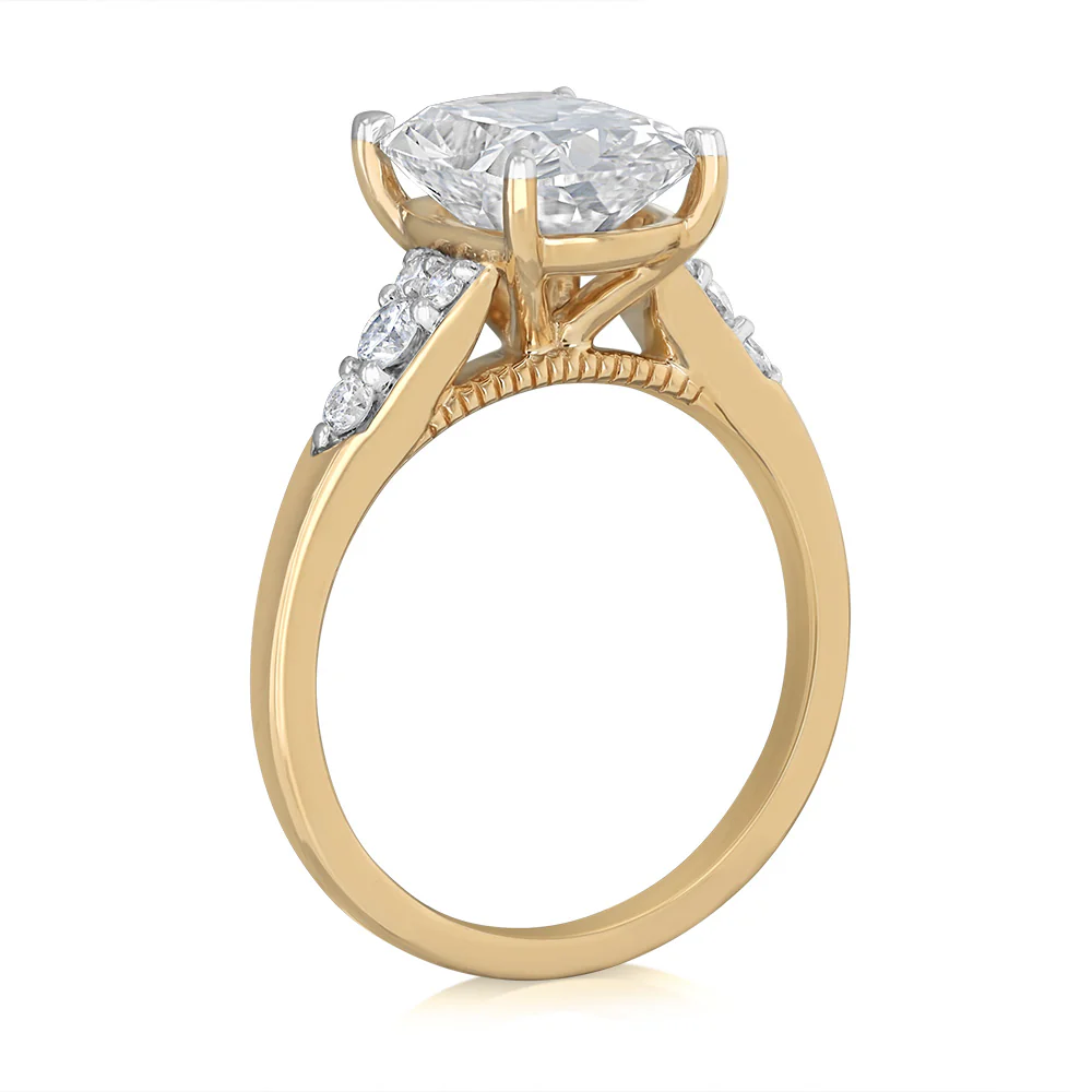 Luminesce Lab Grown 3.26 Carat Diamond Ring in 9ct Yellow Gold - Image 3