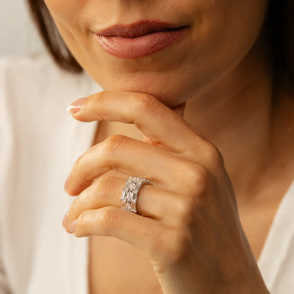 Luminesce Lab Grown 3 Carat Diamond Ring in Sterling Silver - Image 4