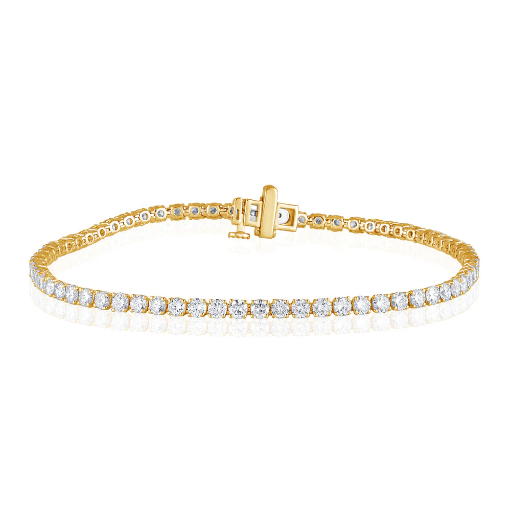 Luminesce Lab Grown 4 Carat Diamond Classic Bracelet in 9ct Yellow Gold