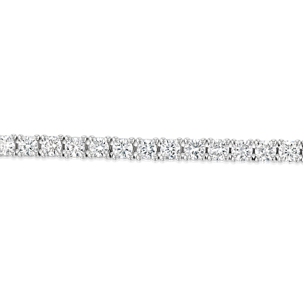 Luminesce Lab Grown 4 Carat Diamond Tennis Bracelet in Sterling Silver - Image 3