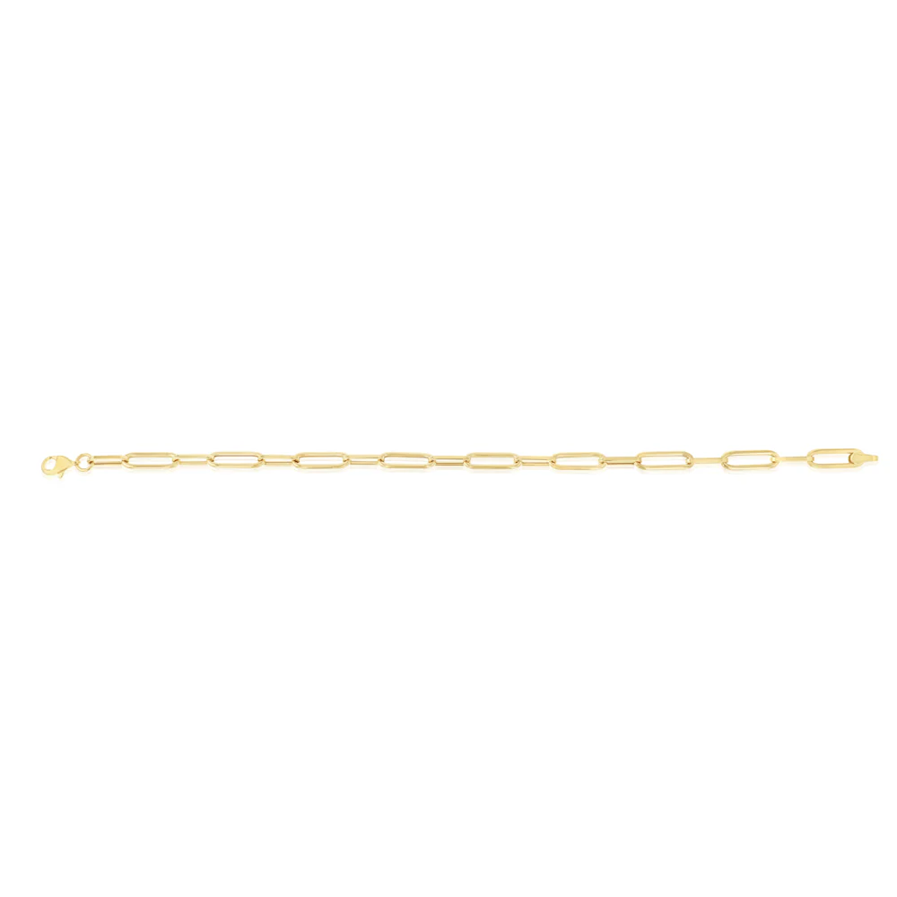 Paperclip 19cm Bracelet in 9ct Yellow Gold - Image 2