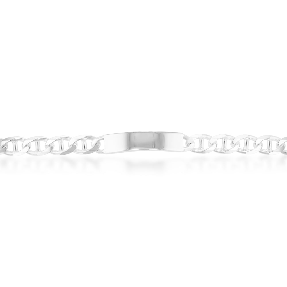 Sterling Silver 21cm Anchor ID Bracelet - Image 2