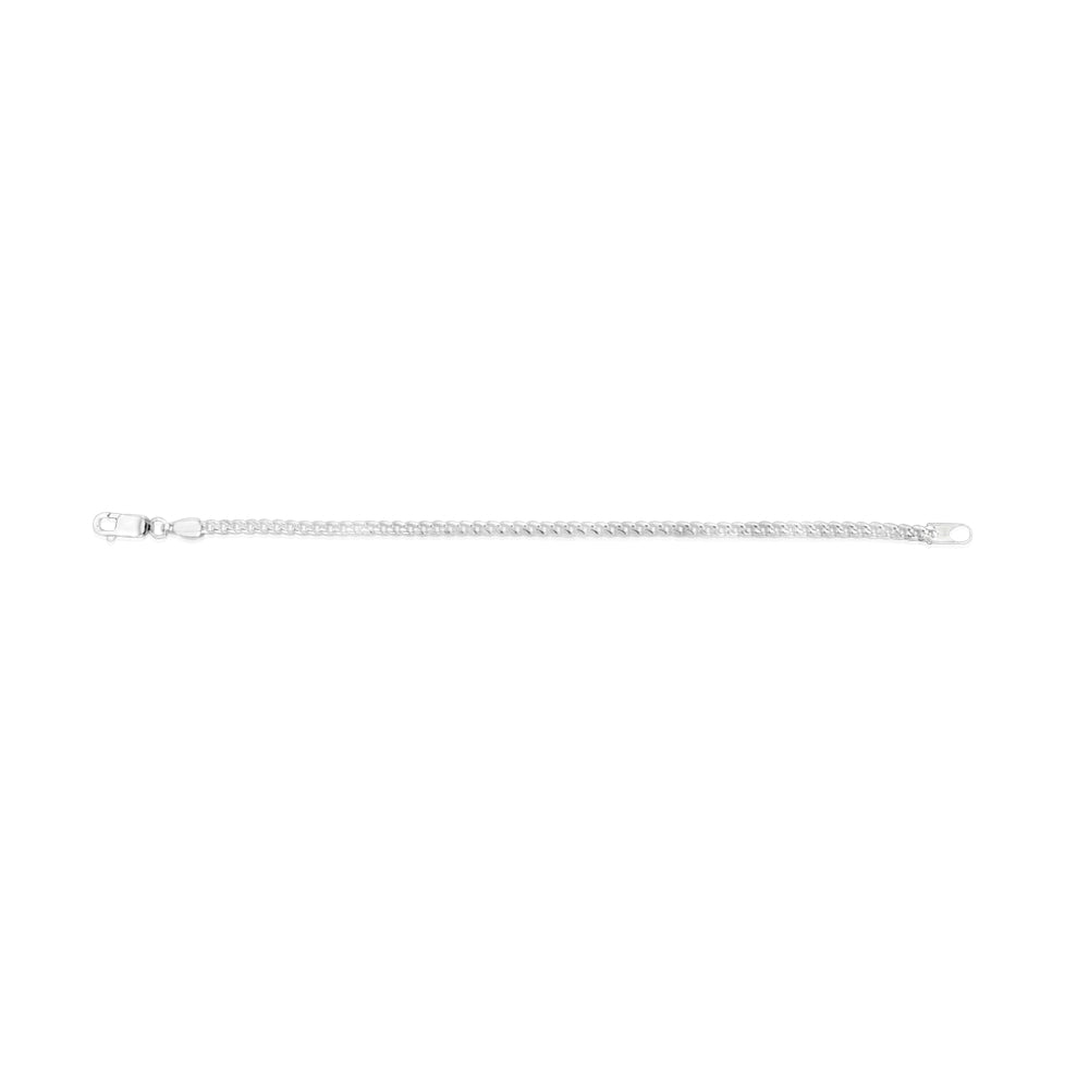 Sterling Silver Fancy 150Gauge Rounded 19cm Bracelet - Image 2