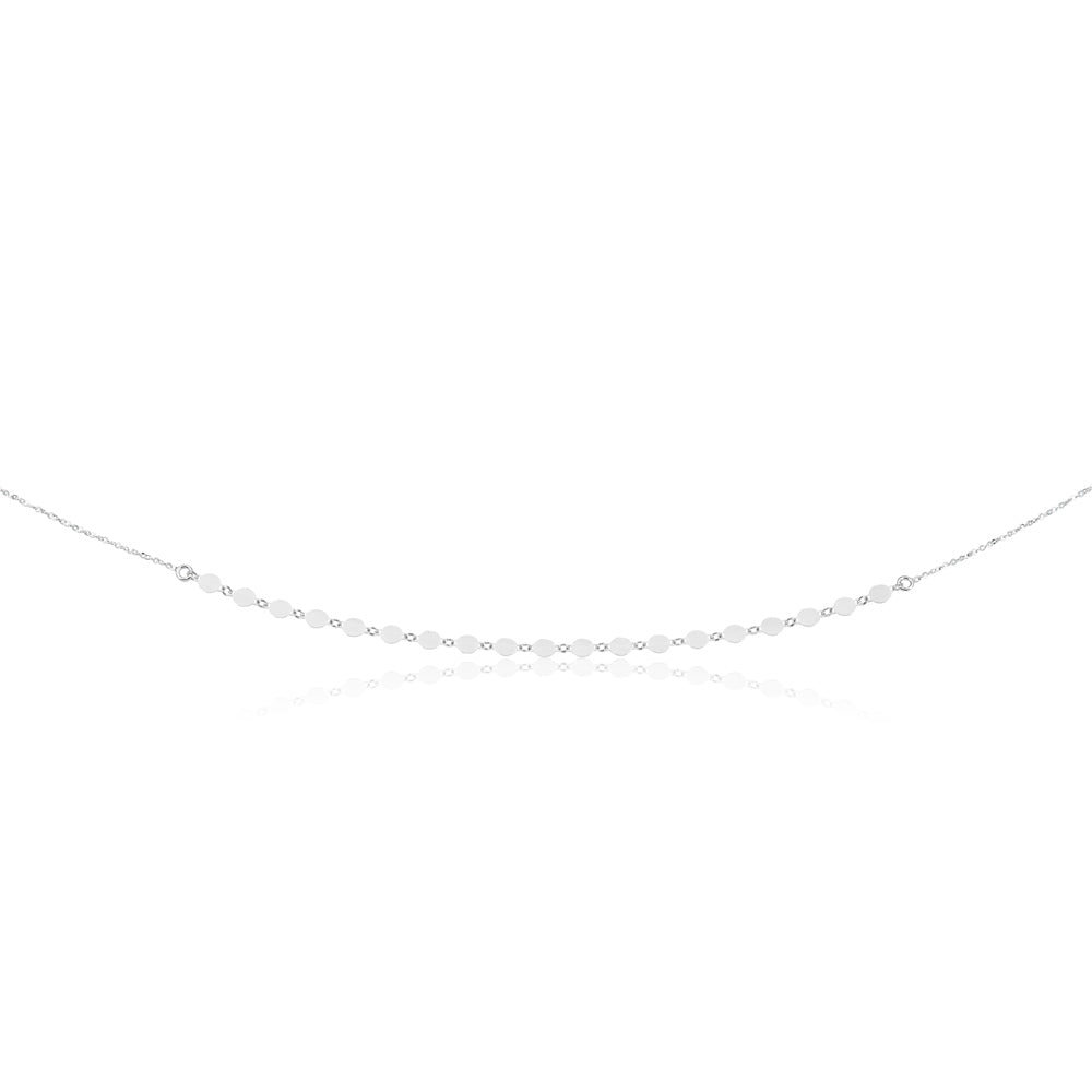 Sterling Silver Fancy Mini Discs Necklace 45cm