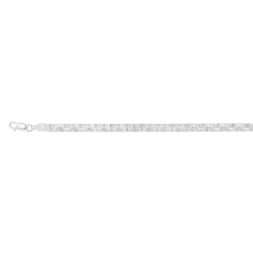 Sterling Silver Patterned 19cm Bracelet - Image 2
