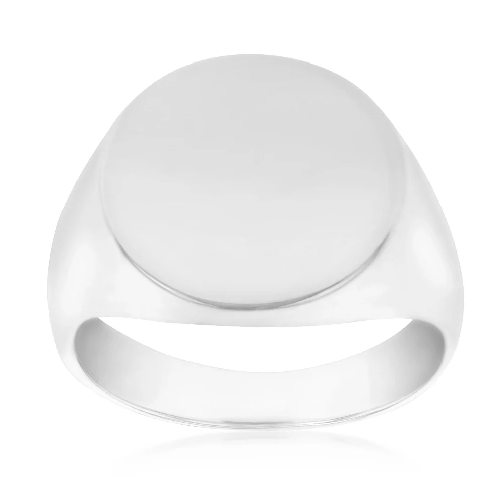 Sterling Silver Plain Round Gents Ring