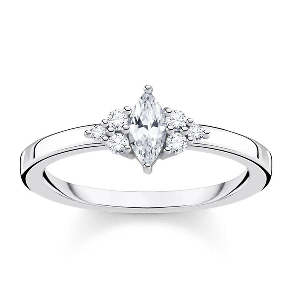 Sterling Silver Thomas Sabo Charm Club Vintage Zirconia Ring