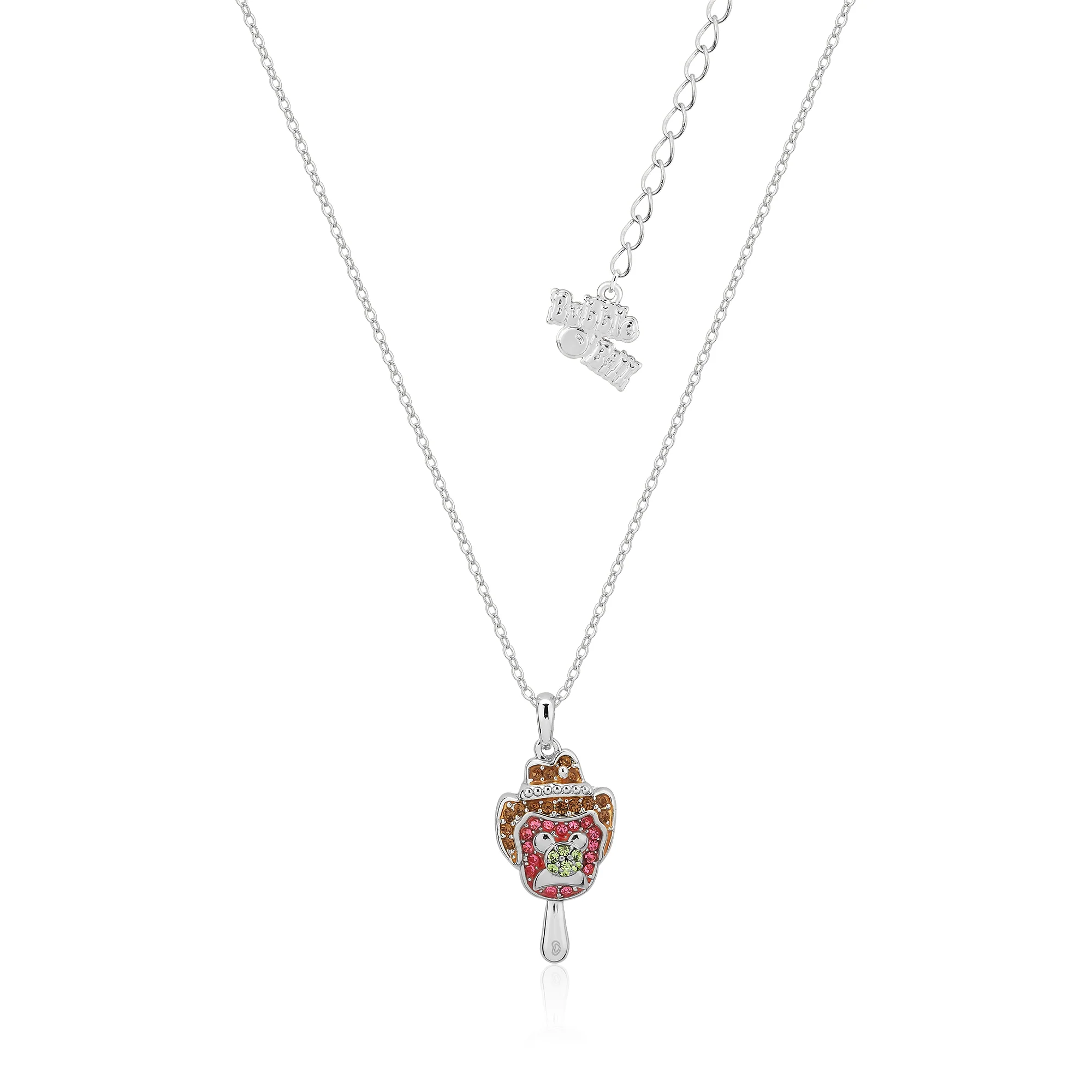 Streets Bubble O'Bill  White Gold Plated Crystal Pendant on 45+7cm Chain