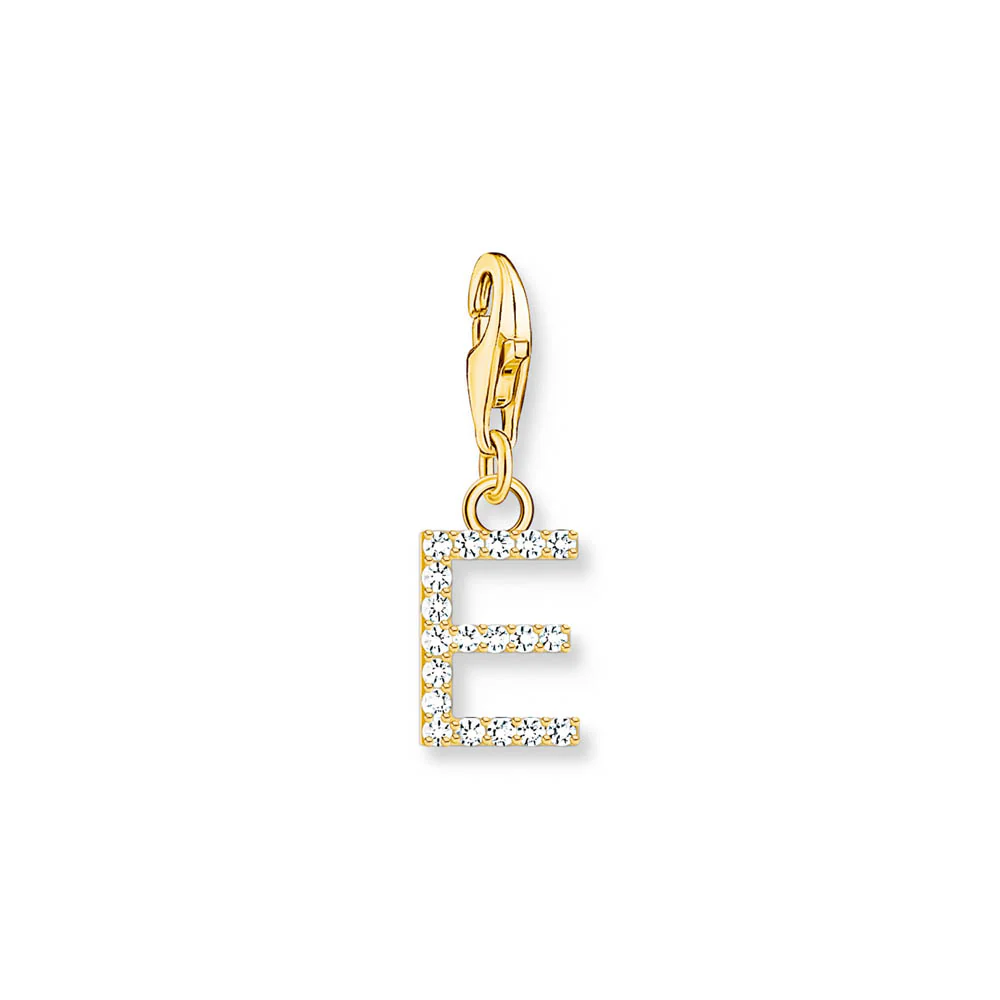 Thomas Sabo Gold Plated Sterling Silver Charmista CZ Letter "C" Charm